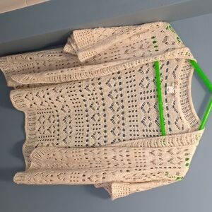 Elegant Cream Knit Cardigan